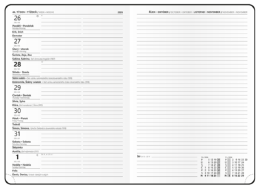 Týdenní diář - Zoro - Flexi - A5 - okrová 