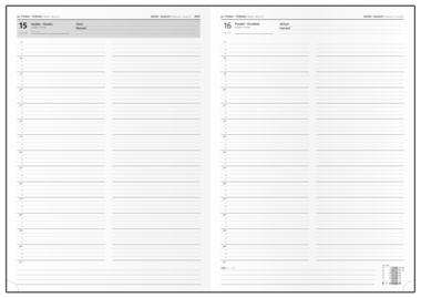 Denní diář - Goliáš - Vivella - A4 - modrá