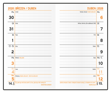 Týdenní diář  - Kamil - lamino - Škola