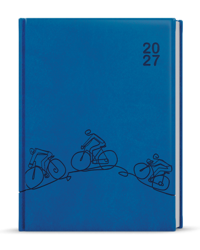 Týdenní diář - Prokop - Vivella s ražbou - B6 - jasně modrá - Kolo