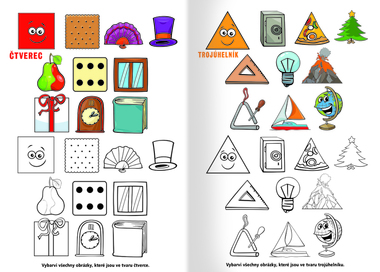 Omalovánka  - A4 - Procvičujeme základní tvary