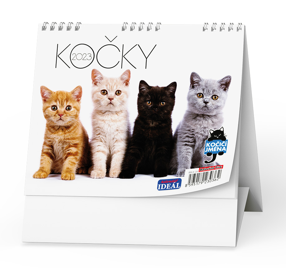 Stolní kalendář - IDEÁL - Kočky /s kočičími jmény/