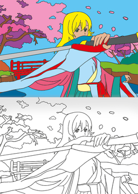 Omalovánka A5 - Anime