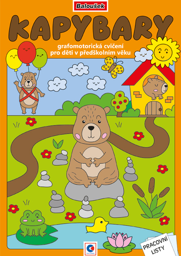 Omalovánka A4 - Grafomotorická - Kapybary