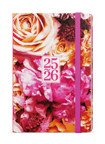 18měsíční týdenní diář - Lungo - B6 - Růže
