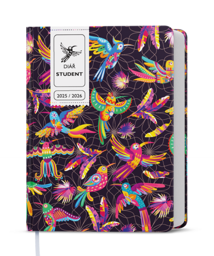 Týdenní diář - Student - V8 - lamino - kapesní - Papoušci
