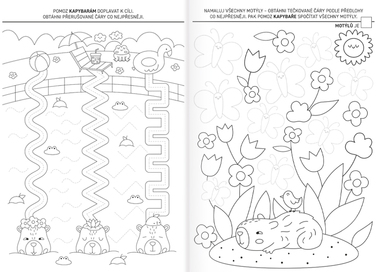 Omalovánka A4 - Grafomotorická - Kapybary