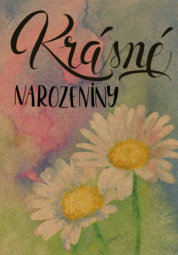 Přáníčko BeBechy – recyklovaný papír - Narozeninové