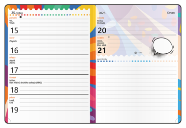 Týdenní diář - Student - V8 - lamino - kapesní - Papoušci