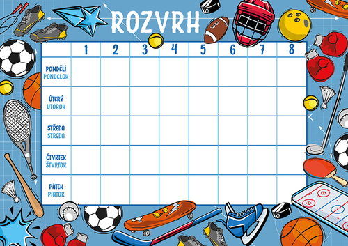 Rozvrh hodin Sport