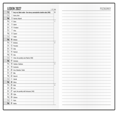 Měsíční diář - Halina - lamino - Sova