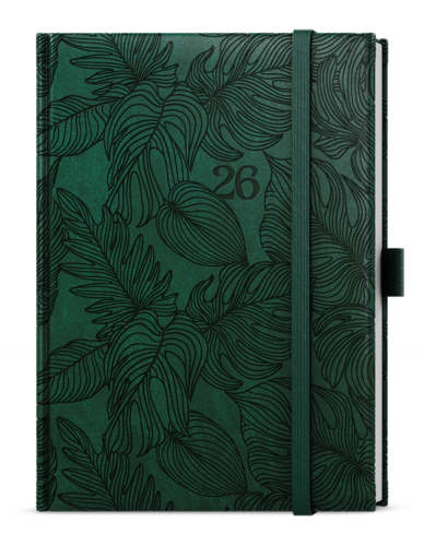 Týdenní diář - Prokop - Vivella extra - B6 - tmavě zelená - Tropik