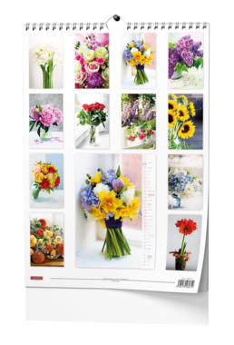Nástěnný kalendář - Květiny - A3