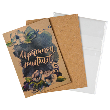 Přáníčko BeBechy – recyklovaný papír – Kondolence