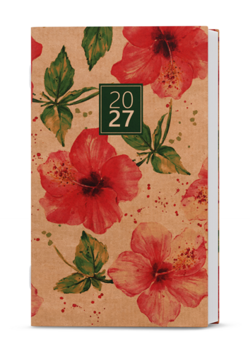 Měsíční diář - Marika - kraft - Ibišek