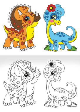 Omalovánka - A5 - Dino