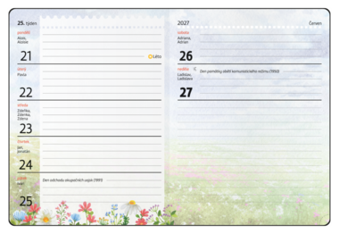 Týdenní diář - Student - V8 - lamino - kapesní - Louka