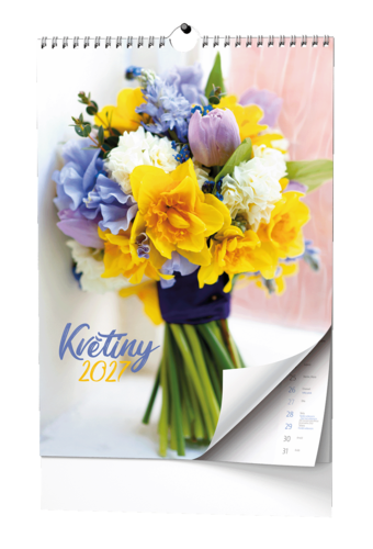 Nástěnný kalendář - Květiny - A3
