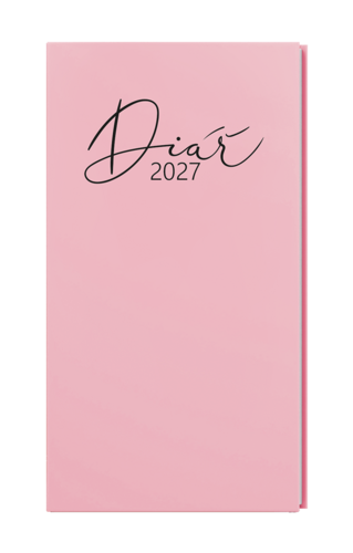 Týdenní diář - Jakub - Pastel - kapesní - růžová