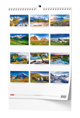 Nástěnný kalendář - Tříměsíční - A3 - Obrázkový