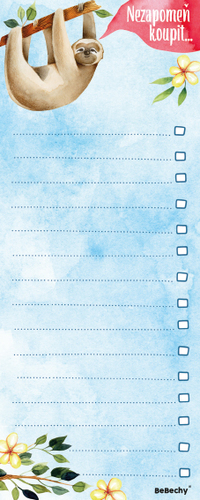 Nákupní seznam - Lenochod