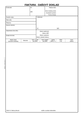 Faktura - daňový doklad A4