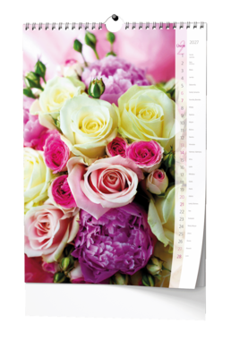 Nástěnný kalendář - Květiny - A3