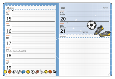 Týdenní diář - Student - V8 - lamino - kapesní - Sport