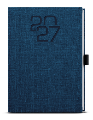 Týdenní diář - Oskar - Fabric - A5 - modrá