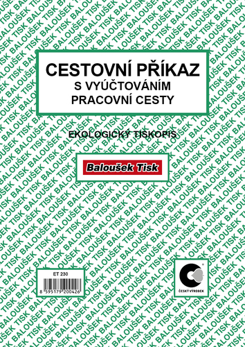 Cestovní příkaz s vyúčt. A5/oboustr./