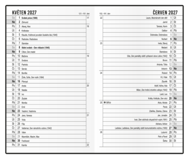 Měsíční diář - Marika - lamino - Modrotisk