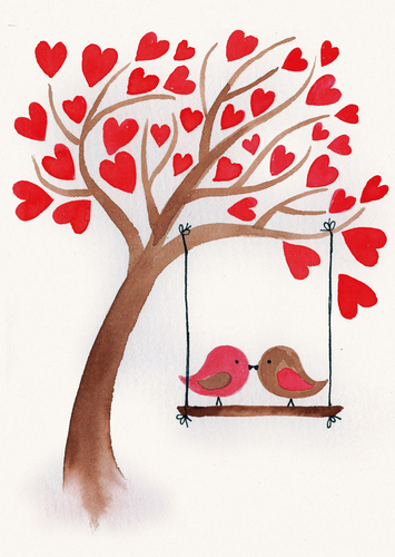 Přáníčko BeBechy - bílé - Ptáčci