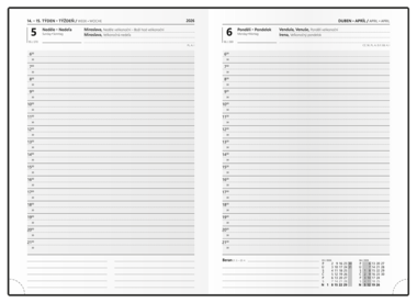 Denní diář - Ctirad - Vivella - A5 - zelená