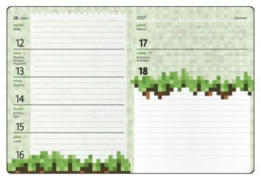 Týdenní diář - Student - V8 - lamino - kapesní - Kostky