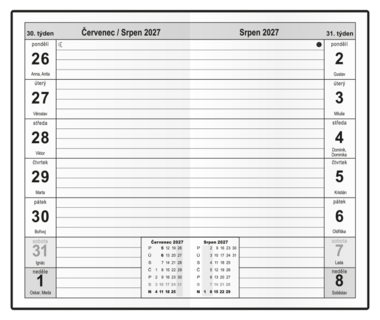 Týdenní diář - Alois - Color - Bledě modrá