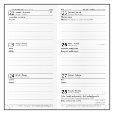 Týdenní diář - Jakub - ForMen - kapesní - Grey