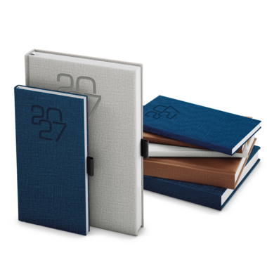 Týdenní diář - Oskar - Fabric - A5 - modrá