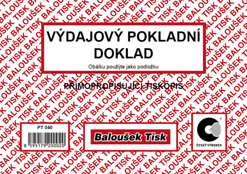 Výdajový pokladní doklad A6