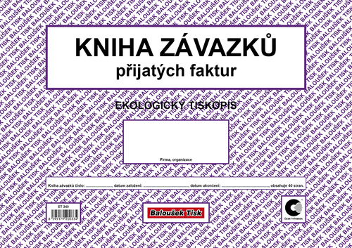 Kniha závazků A4 /k. došlých fak. ob./