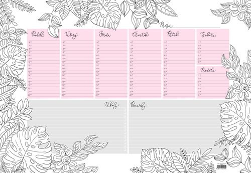 Stolní plánovač A2 - týd. mapa - 30 listů - antistres