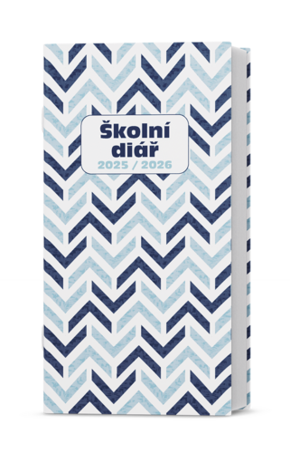 Měsíční diář  - Klára - lamino - Modř