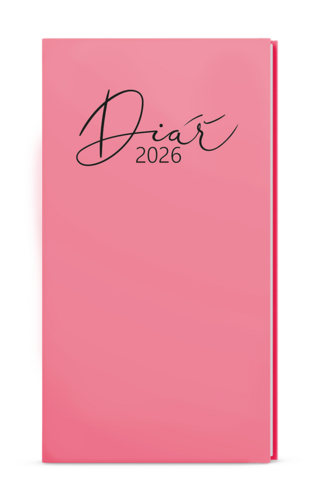 Týdenní diář - Jakub - Pastel - kapesní  - růžová