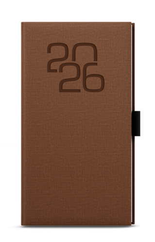 Týdenní diář - Jakub - Fabric - kapesní - hnědá