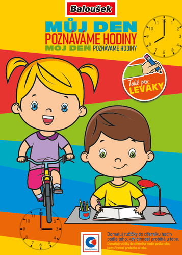 Omalovánka  - A5 - Můj den, Poznáváme hodiny 