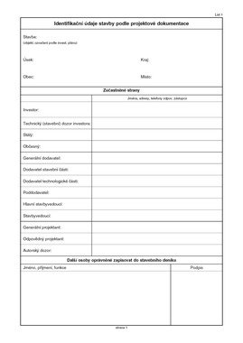 Stavební deník  A4