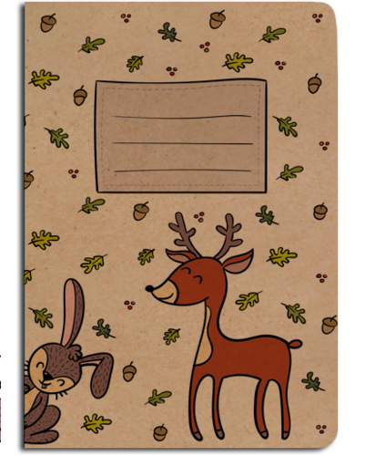 Sešit linkovaný - A5 - kraft - Srnec