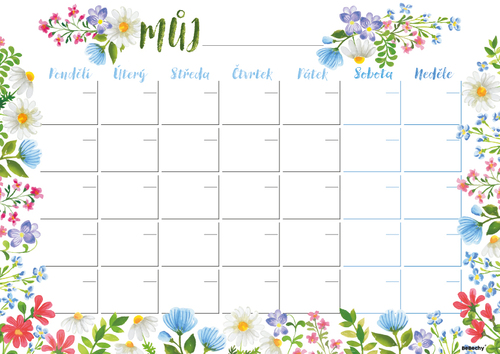 Měsíční plánovač A4 - Luční