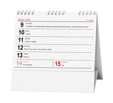 Stolní kalendář - Pracovní kalendář EASY 