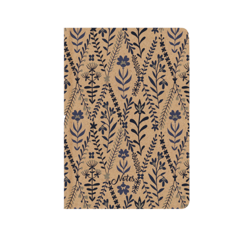Notes linkovaný - A5 - kraft - Modrotisk