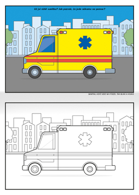 Omalovánka A5 - Chytré omalovánky - Záchranáři